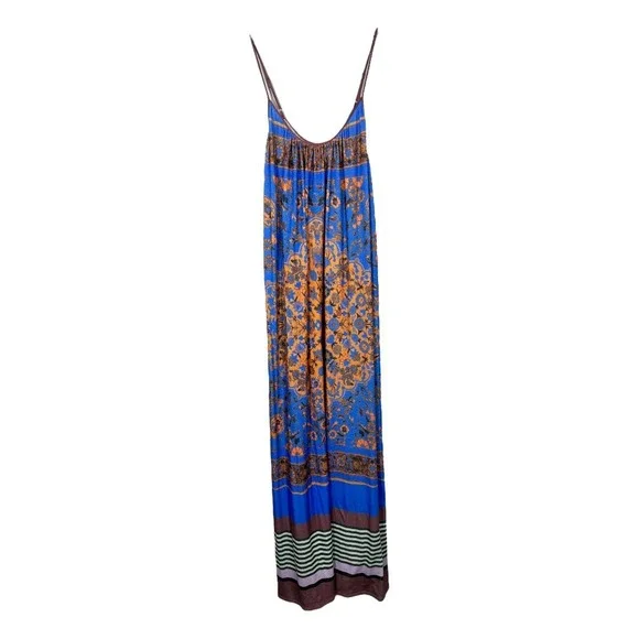 blue and white dress wedding Leandra Maxi Linen Dress main image 0
